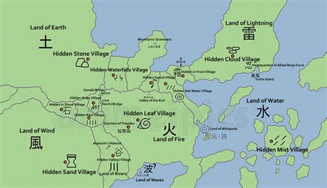 naruto hidden villages|naruto village map.